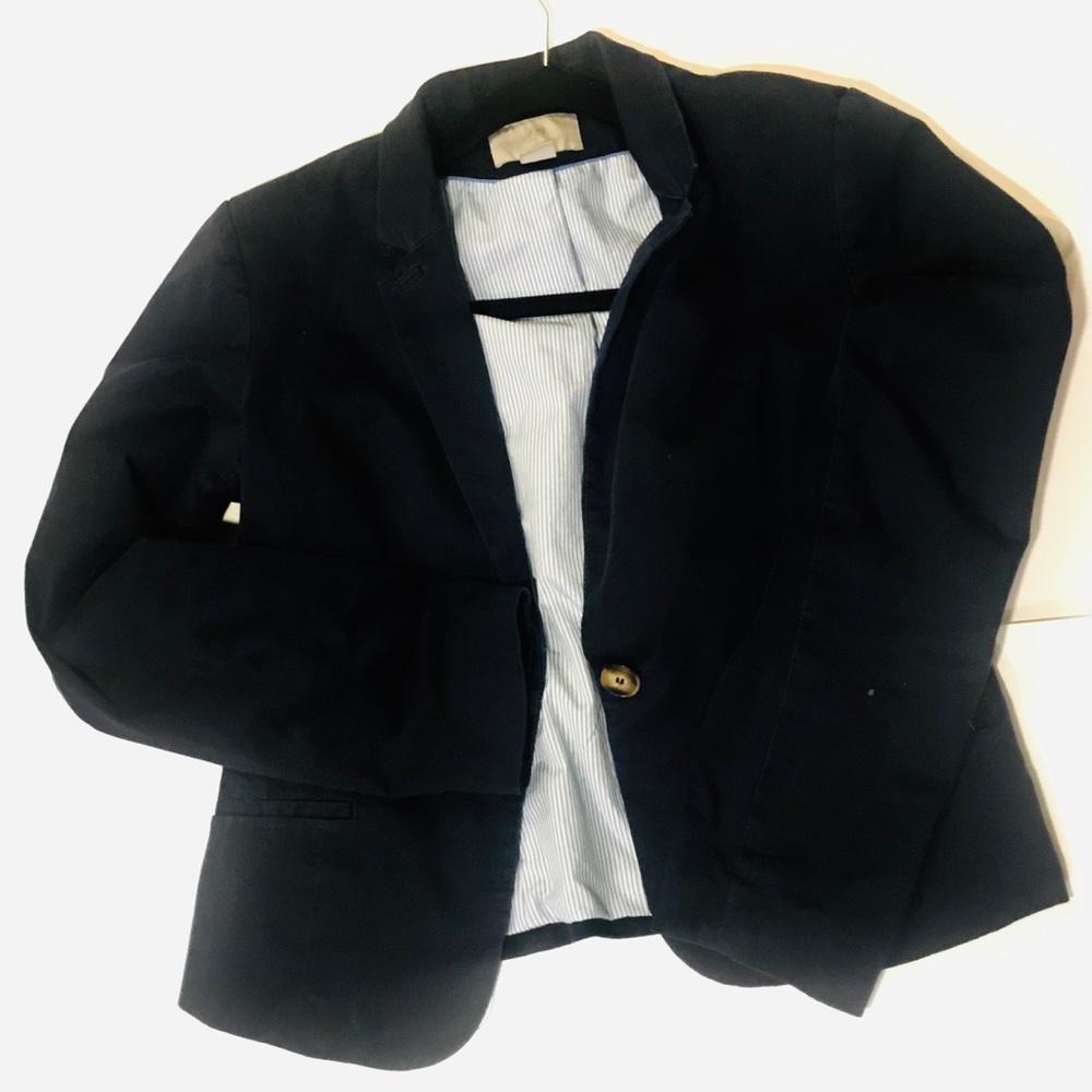 Gently used Navy blue casual blazer by H&M